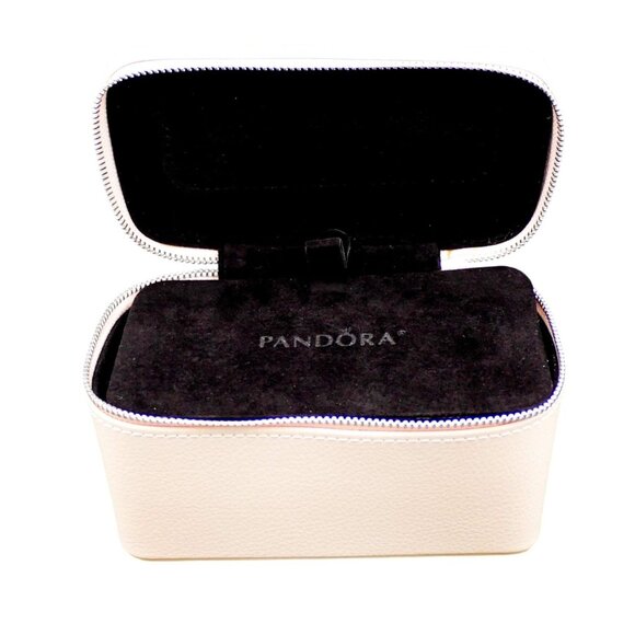 PANDORA Tan Leather Jewelry Travel Box - Picture 1 of 6